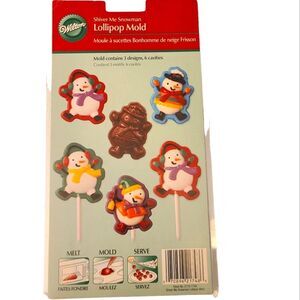 Wilton Shiver Me Snowman Lollipop Mold 6 openings‎